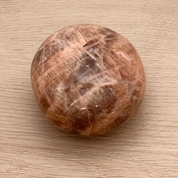 Peach Moonstone Tumbled Palm Stone Talisman - Crystal Enthusiast/Healing Stones - Picture 5 of 12